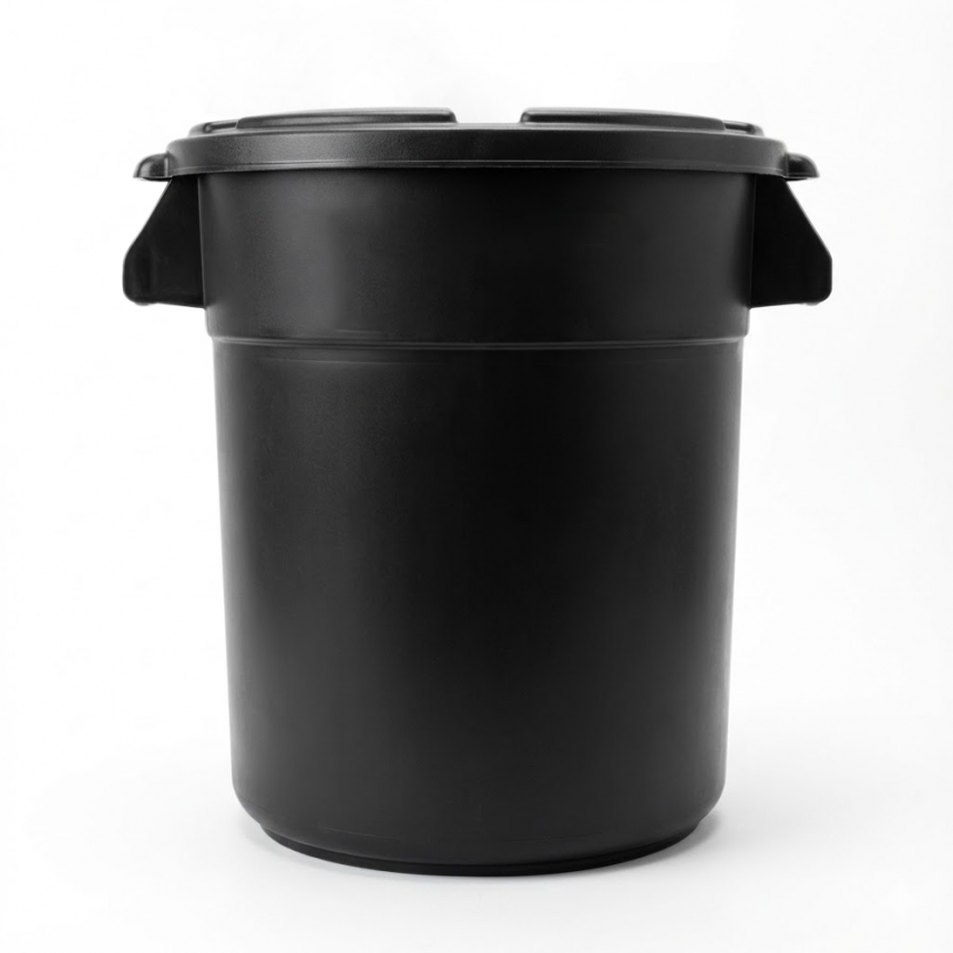 원형 컨테이너 박스 - 매트블랙 (12L~75L)
