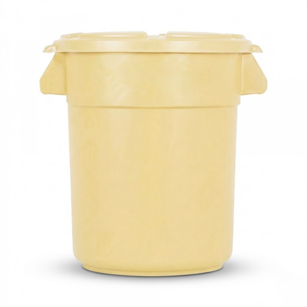 원형 컨테이너 박스 - 바닐라크림 (12L~75L)