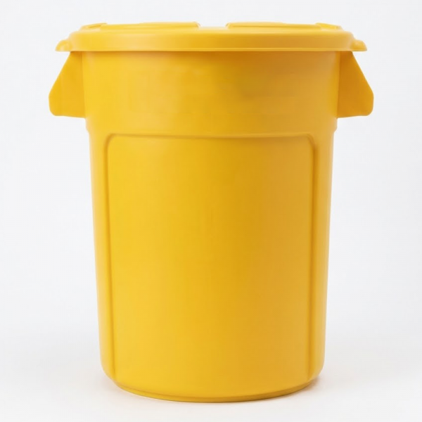 원형 컨테이너 박스 - 머스타드 (12L~75L)