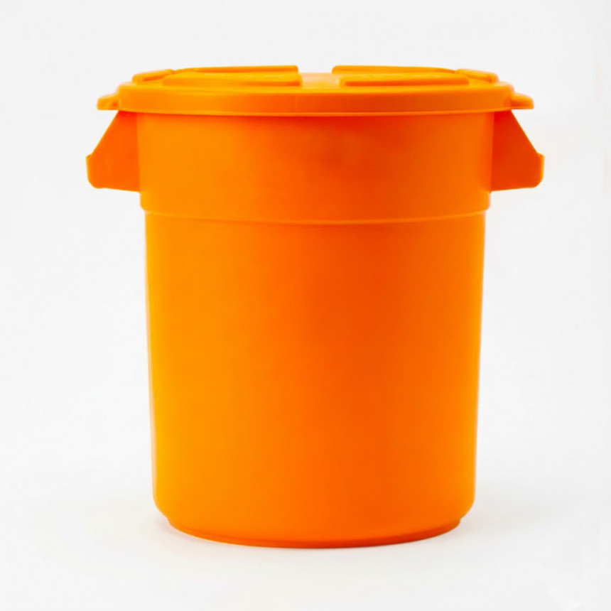 원형 컨테이너 박스 - 시트러스오렌지 (12L~75L)